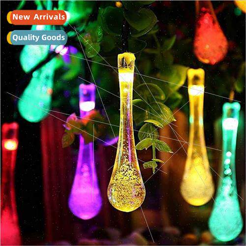 LED solar water drop lights string bubble modeling colorful