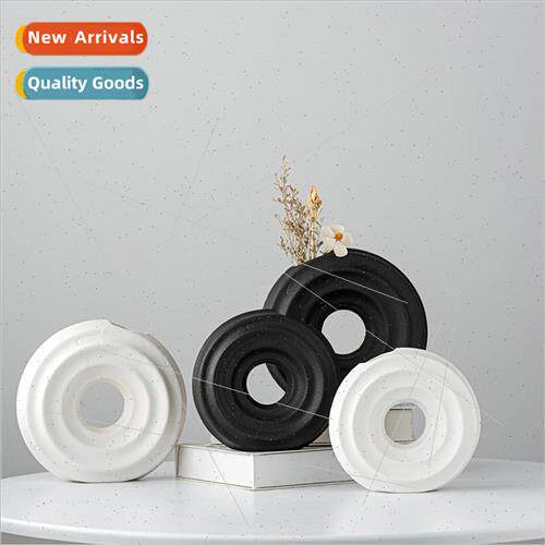 mple Scandinavian round ceramic vase ornament ins flower arr