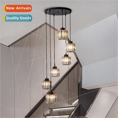 Staircase chandelier Compound building simple modern villa l