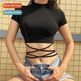 2022 new solid Uned col shirt States bottoming Europe cotton