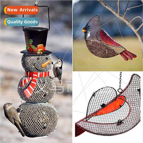 Ceana Cardinal Seed Decorative Bird Feeder Hummingbird Metal