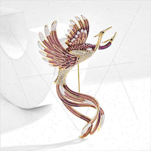 Elegant Phoenix Come Classic Classic Coat Brooch Elegant Coa