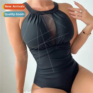 color Europe sexy backless mesh solid waist high new 2024