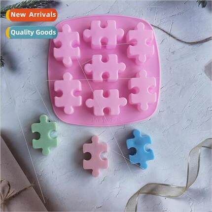 7PCS puzzle ice grid 334 soap mold chocolate biscu mold cake