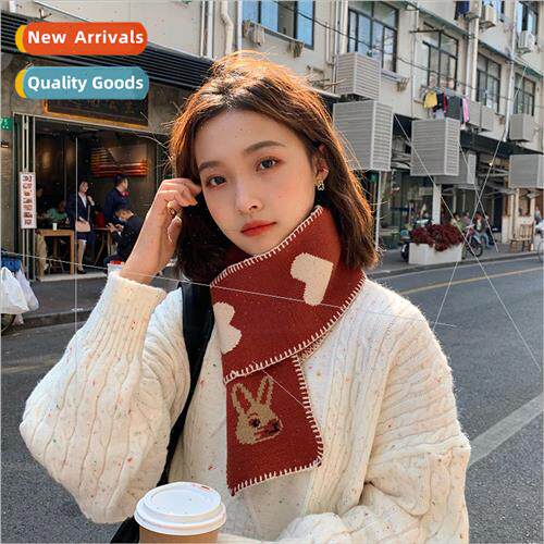 Knted wool scarf female fall winter Korea  tide wild Japan g