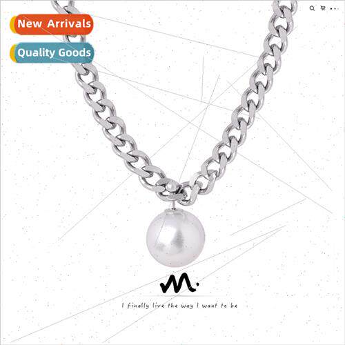 Europe new simple niche minimalist tanium steel pendant neck