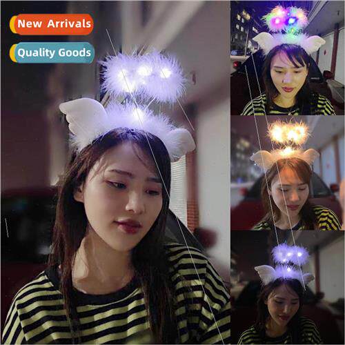 Angel wings feather hair bands stage festival headdress fair