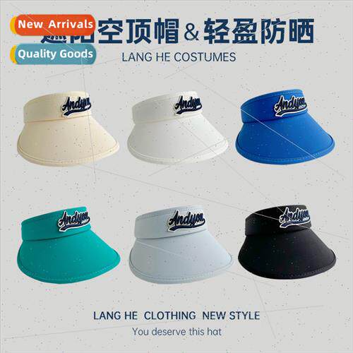 Embroidery letters hollow top sun hat summer ice silk cool v