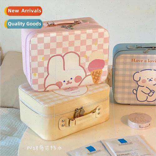 ins new cute rabb makeup box girl heart portable large capac