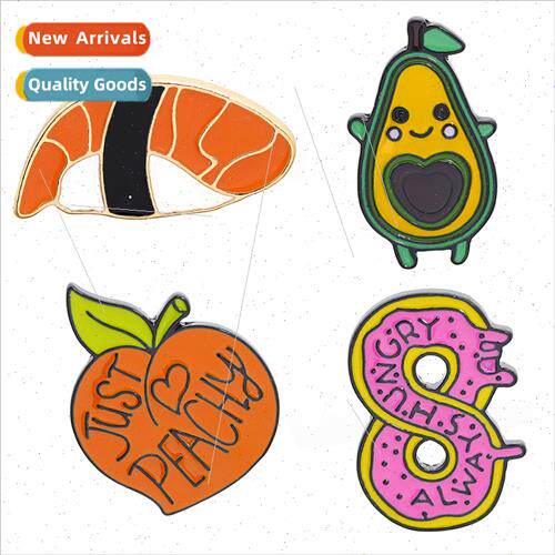 New brooch Europe American creative cute donut cartoon yello