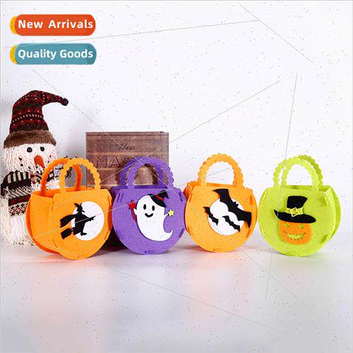 Halloween pumpkin bag candy bag children DIY handmade gift b