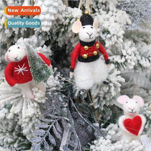 Christmas decorations Creative Nordic wool cute mouse doll d