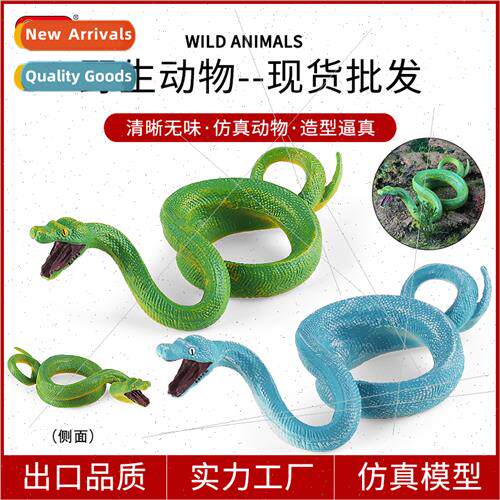 Cognive Solid Wildlife Model Toys Snake Green Tree Python Bl