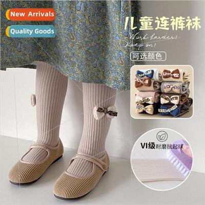 Anti-pilling childrens bottoming pants girls pantyhose sprin