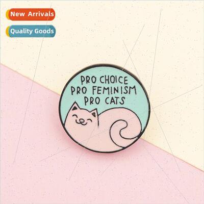 cartoon cat personaly in favor alloy oil drop brooch cute gi