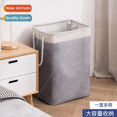 Dirty clothes basket wh lid foldable laundry storage basket
