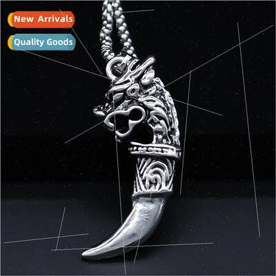 Fashion arc pointed cone pendant god beast totem necklace ti