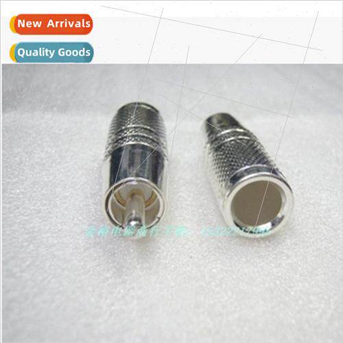 Taiwan nickel-plated lotus head RCA head AV plug can be inst