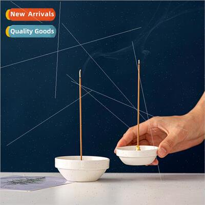 Modern simple round ceramic whe incense stick incense holder
