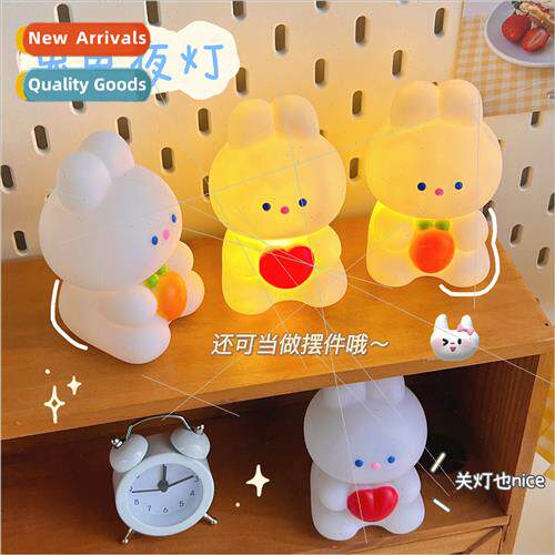 Creative LED night light cute luminous bunny light room beds
