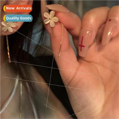 So gentle Cat eye stone tassel earwires female ins advanced