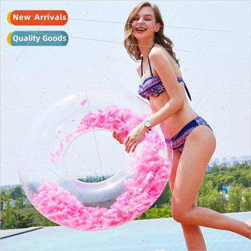 Summer water inflatable swim ring thickened transparent pvc