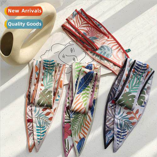 mple twill pointed fluttering Korea silk scarf women narrow