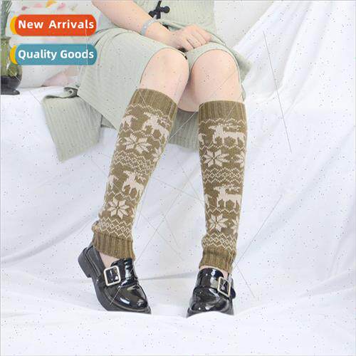 Autumn winter sock cover new deer jacquard Mori girl mid-cal
