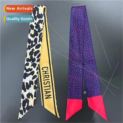 Long hair ribbon silk scarf women thin scarf fluttering belt