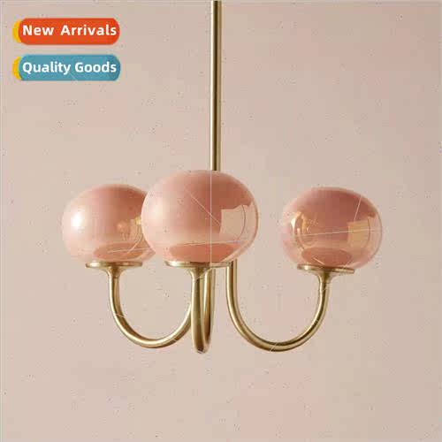 Northern retro round glass ball living room chandelier moder
