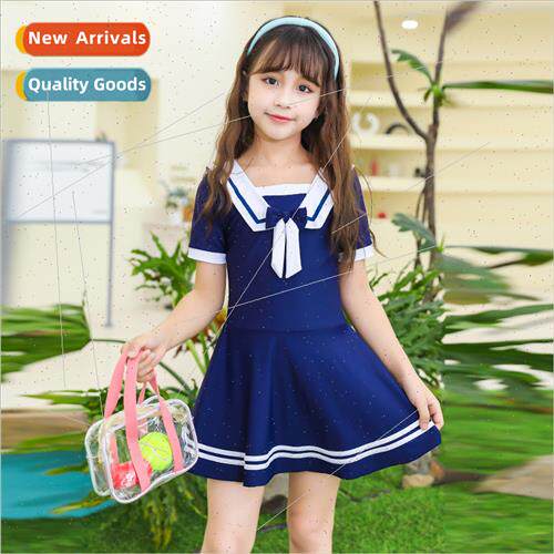 Childrens swimsus girls middle and large children one-piece
