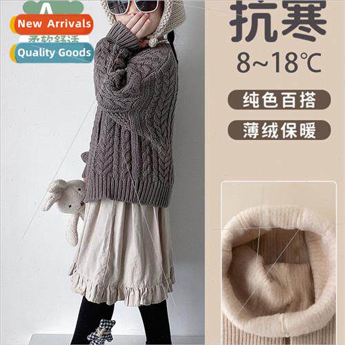 8-18 ℃ thin velvet girls pantyhose childrens bottoms padded