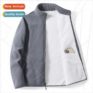 Winter lambswool fleece jacket men women  shaker jacket casu