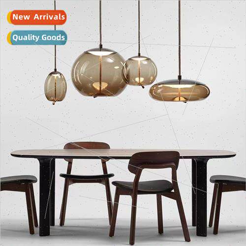 Scandinavian post-modern hemp rope glass chandelier restaura