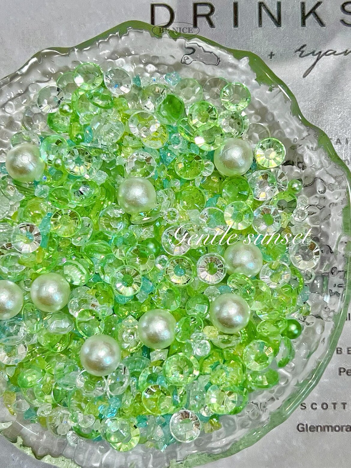 New Gravel Super Flash Pure Diamond High-Grade Giant Flash Diamond Pearl Large Particles