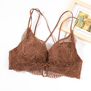 性感美背内衣女小胸聚拢薄款2023新款爆款夏季蕾丝大胸显小文胸罩