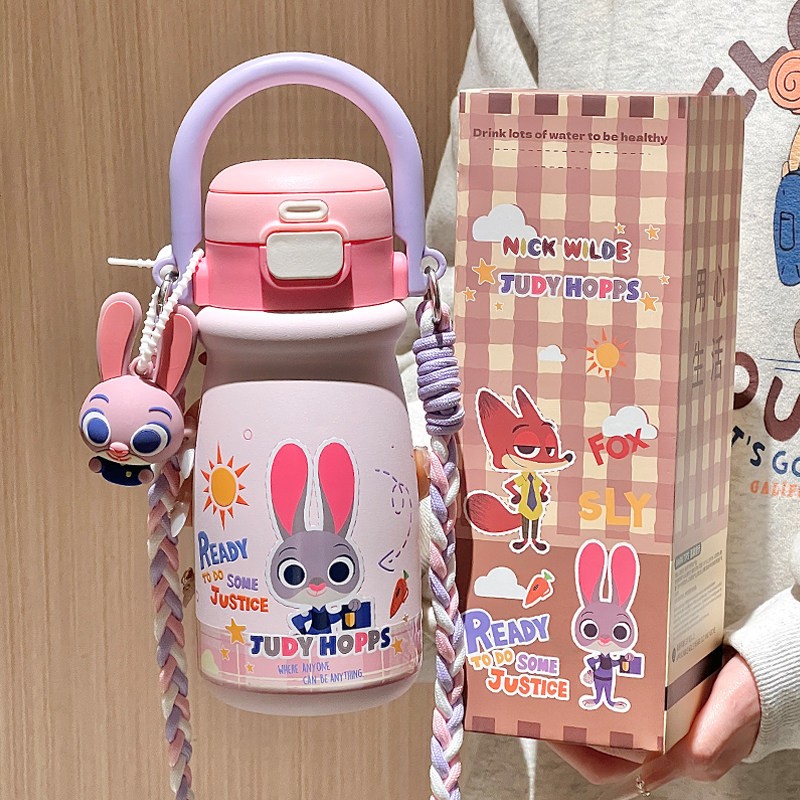 疯狂动物城保温杯女生高颜值水杯