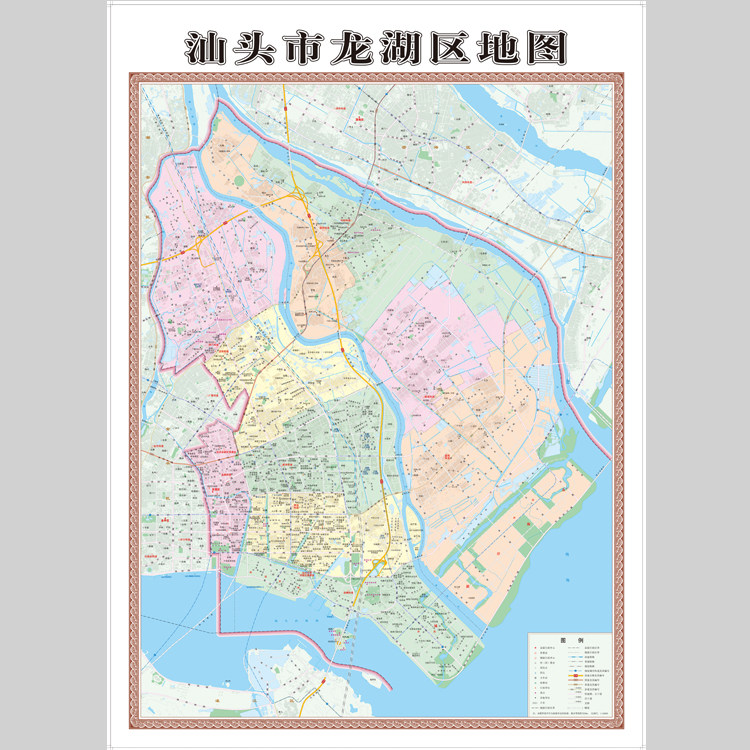 汕头市龙湖区地图电子版设计素材文件