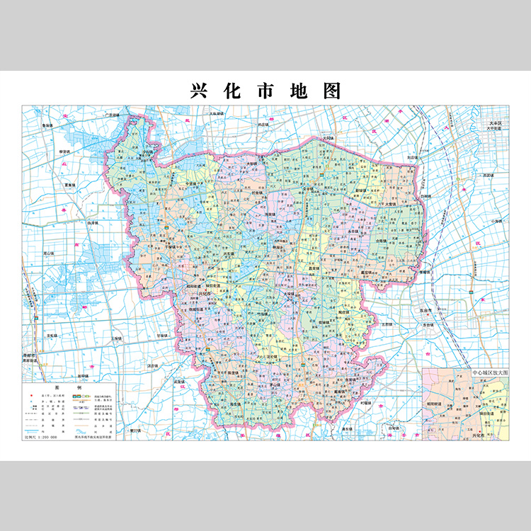 兴化市地图电子版设计素材文件