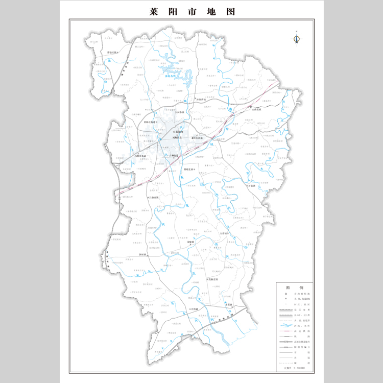 莱阳市地图电子版设计素材文件