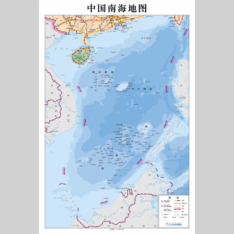 中国南海地图电子版设计素材文件
