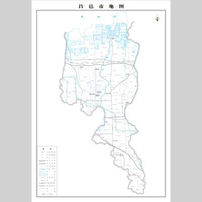 昌邑市地图电子版设计素材文件