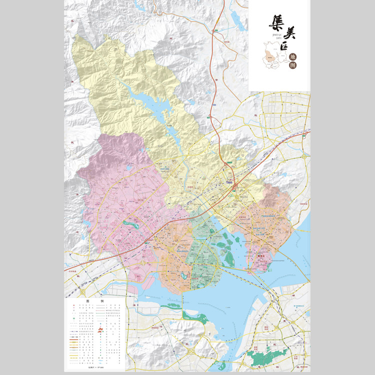 厦门市集美区地图电子版素材文件
