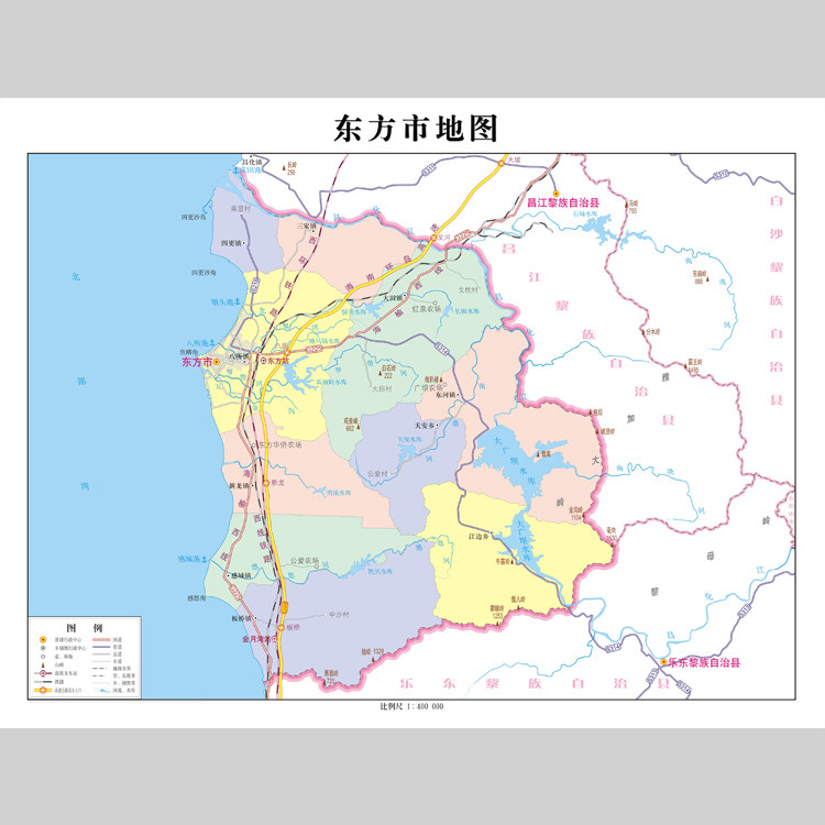 东方市地图电子版设计素材文件