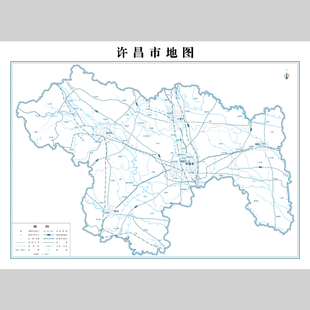 许昌市地图电子版设计素材文件