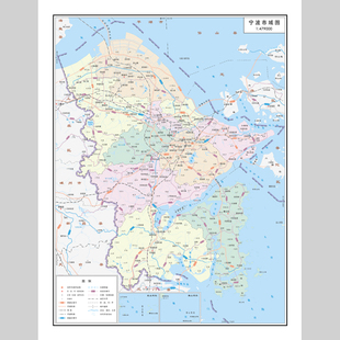 宁波市地图电子版设计素材文件