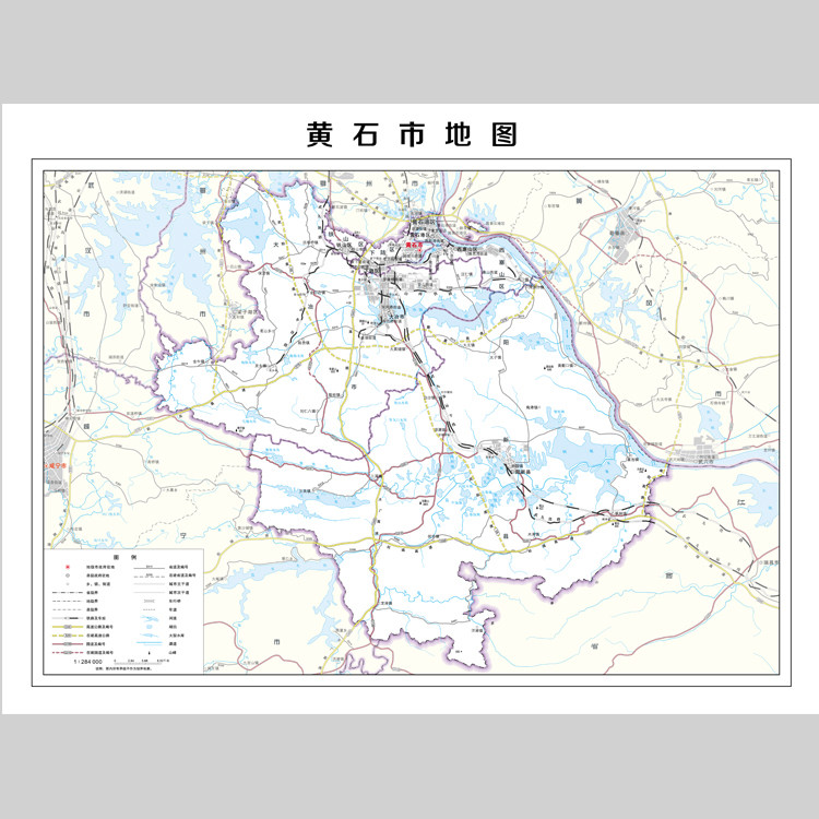 黄石市地图电子版设计素材文件