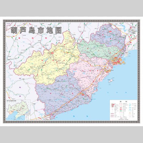 葫芦岛市地图电子版设计素材文件