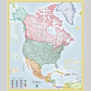北美洲地图电子版设计素材文件