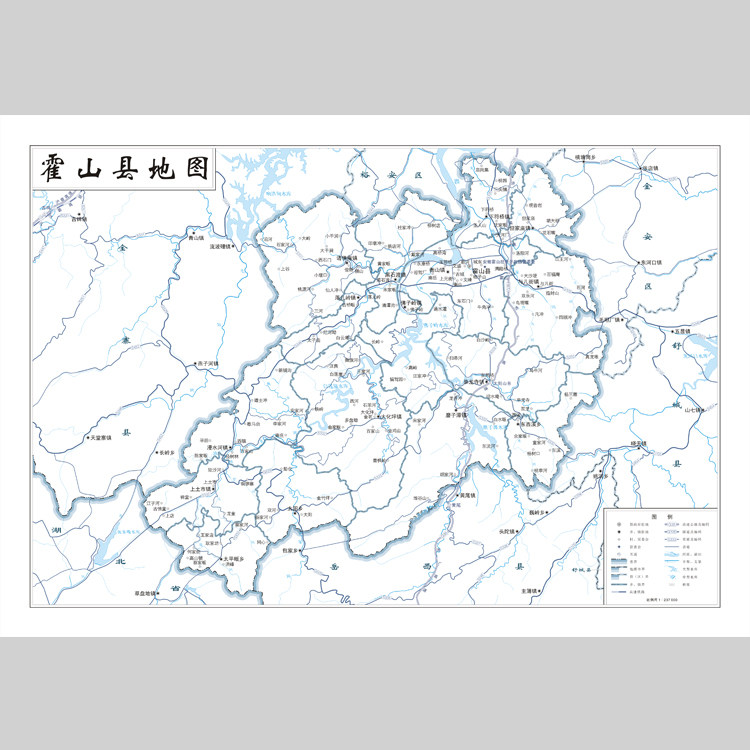 霍山县地图电子版设计素材文件